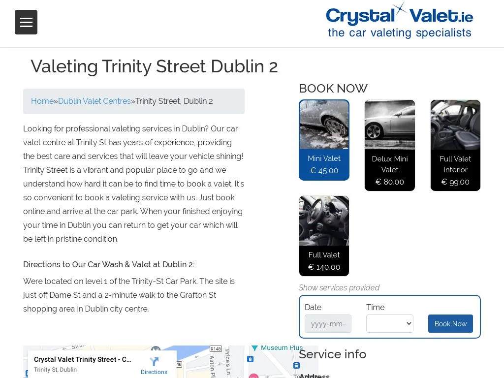 Best Car Valet Services Dublin 2026: Award-Winning Detailing Revealed (Expert-Verified Pricing Guide) Crystal Valet Trinity Street - Car Valet Dublin 2