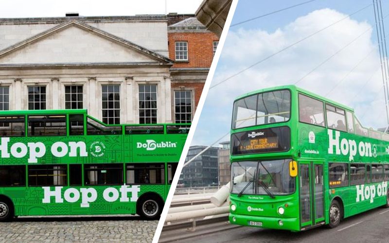 DoDublin Hop-On Hop-Off City Sightseeing Bus Tour with Live Guide
