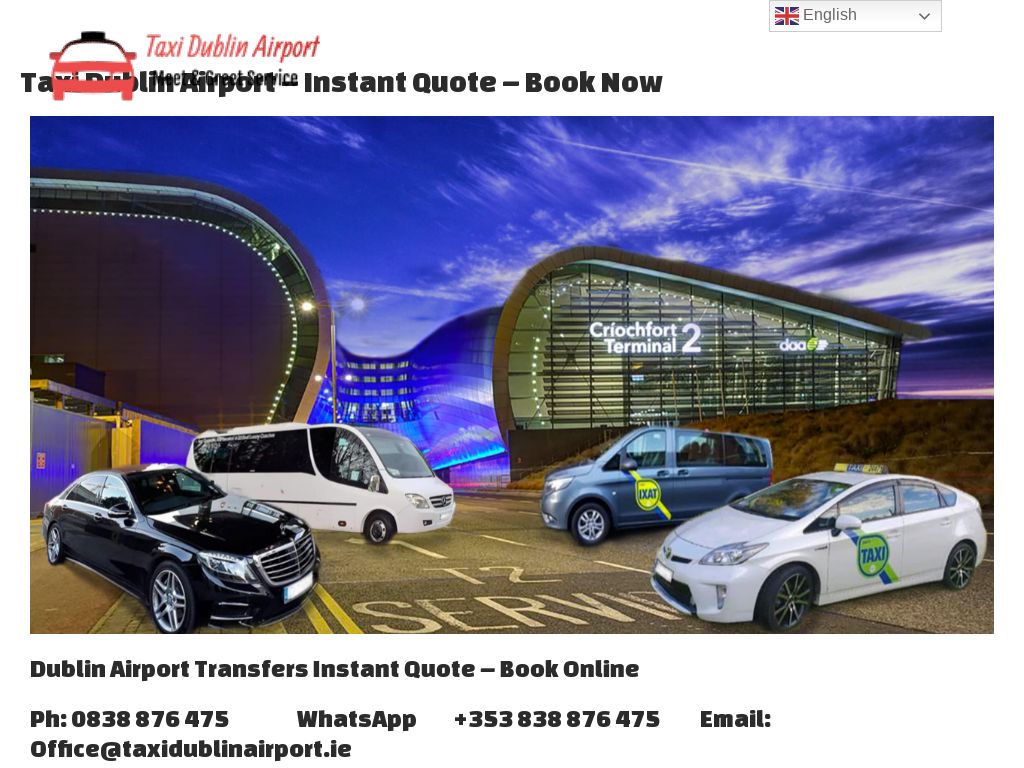 Taxi Dublin Airport - Instant quote -Book now
